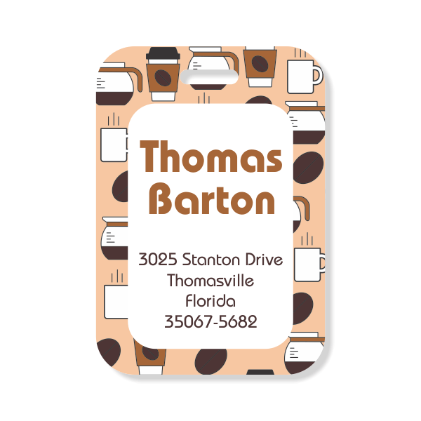 Coffee Lovers Luggage Tag