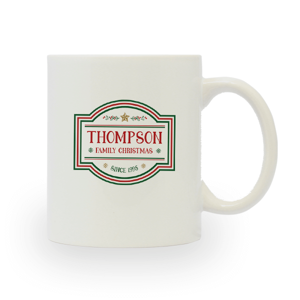 Family Christmas Holiday Ceramic Mug