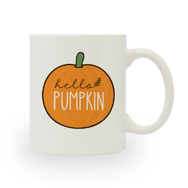 Hello Pumpkin Holiday Ceramic Mug