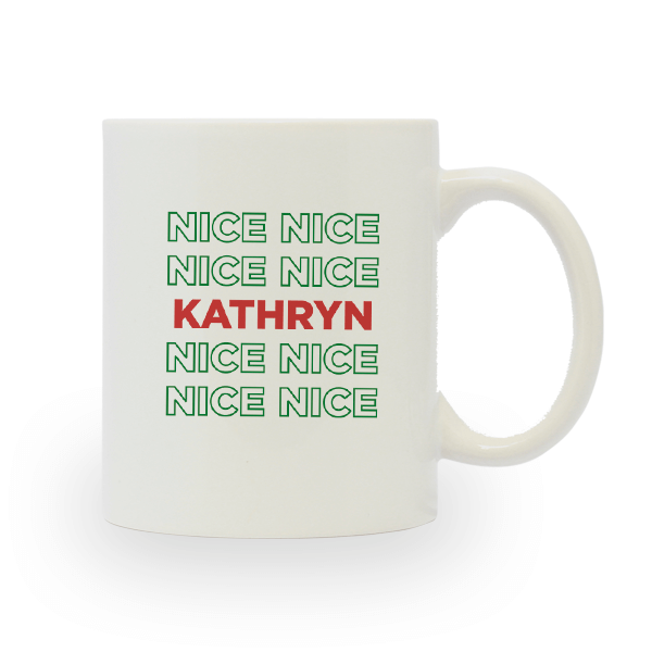 Nice Christmas Pattern Custom Holiday Ceramic Mug