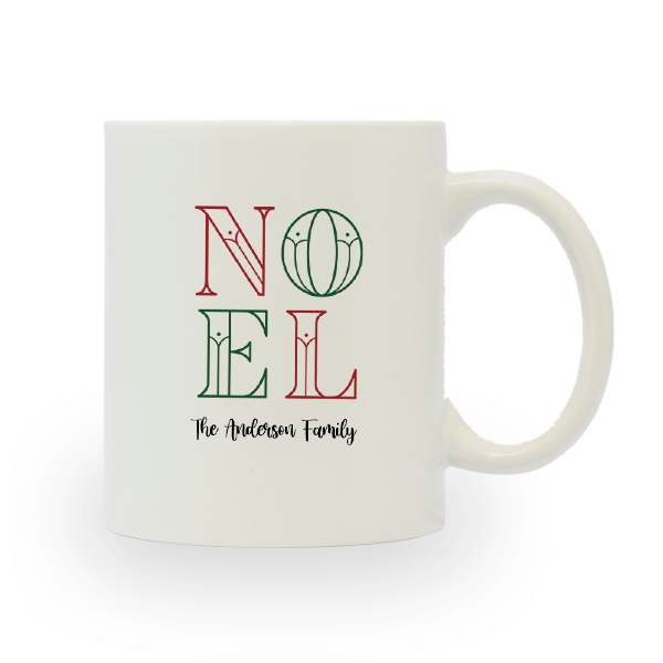 Noel Deco Custom Holiday Ceramic Mug