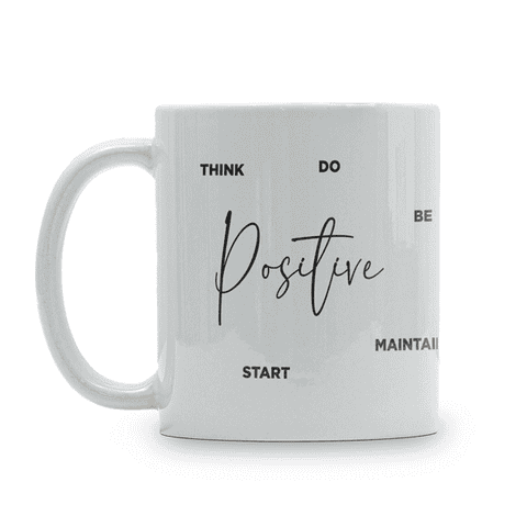 Think Positive Motivational Coffee Mug