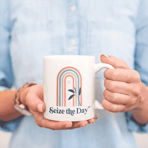 Seize The Day Motivational Coffee Mug Lifestyle