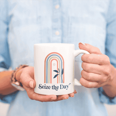Seize The Day Motivational Coffee Mug - alternate view