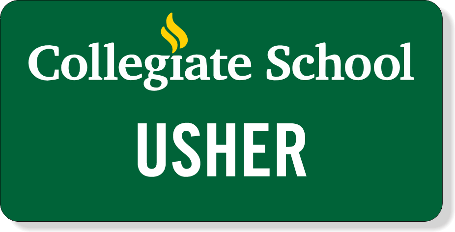 Collegiate School Usher Name Tag