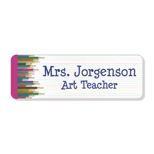 Colored Pencil Full Color Name Tag