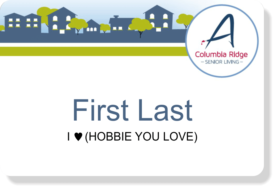 Columbia Ridge Name Tag