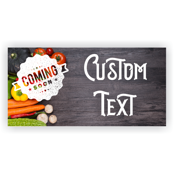 Coming Soon 3" x 6" Farmer's Market Banner