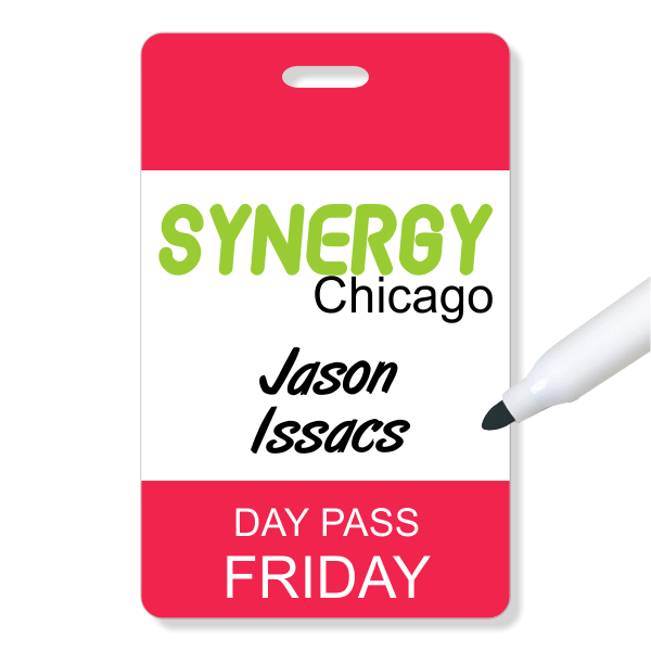 Conference Day Pass Reusable ID Badge