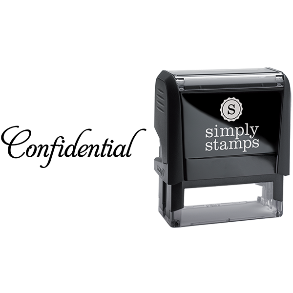 Elegant Lettering Confidential Business Stamp