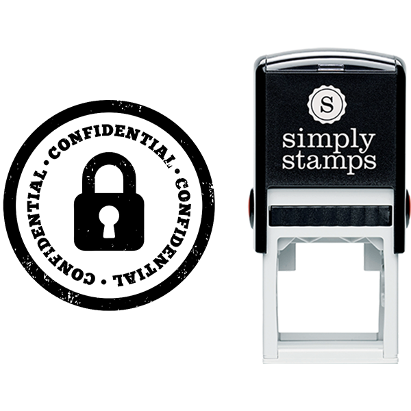 Lock Confidential Business Stamp