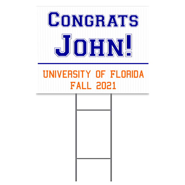 Congrats Collegiate Yard Sign