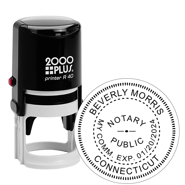 Connecticut Notary Round Stamp