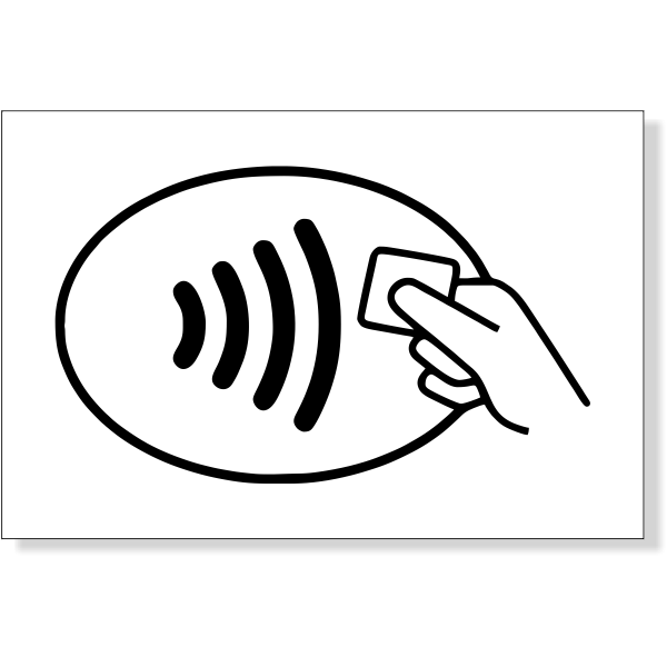 Contactless Icon Decal | 2" x 3"