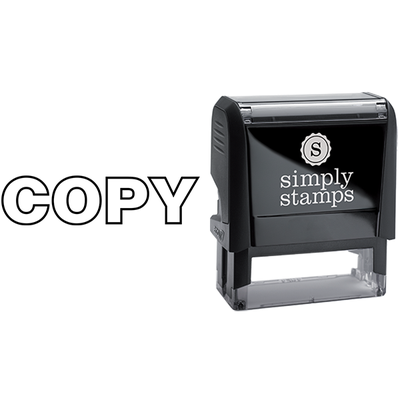 Copy in Outlined Lettering Business Stamp