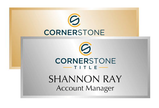 Cornerstone Title Name Tag