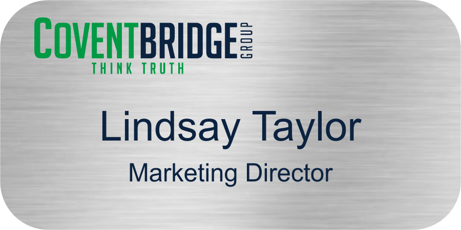 Covent Bridge Group Two Line Name Tag 1.5x3"