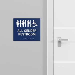 Custom ADA sign for an all gender restroom