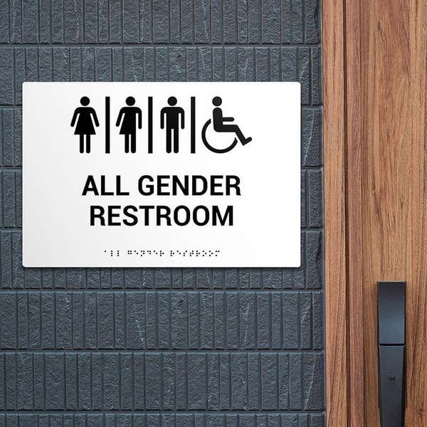 Custom ADA Sign for an all gender restroom