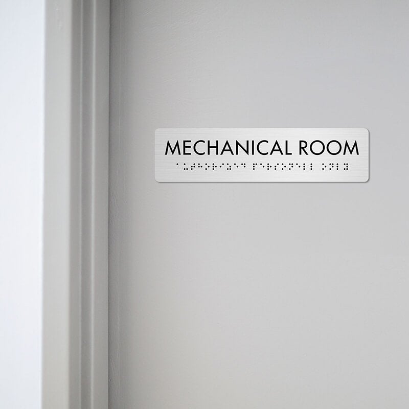 Custom ADA sign for a mechanical room Custom ADA sign for a mechanical room