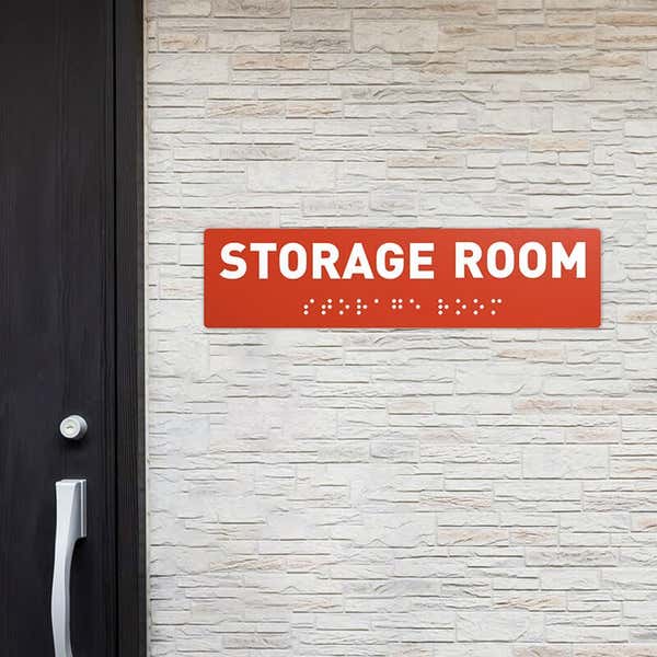 Custom ADA sign for a storage room