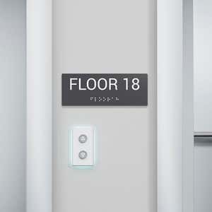 Custom ADA sign for a hotel floor