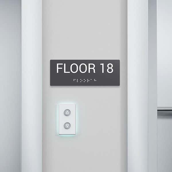 Custom ADA sign for a hotel floor