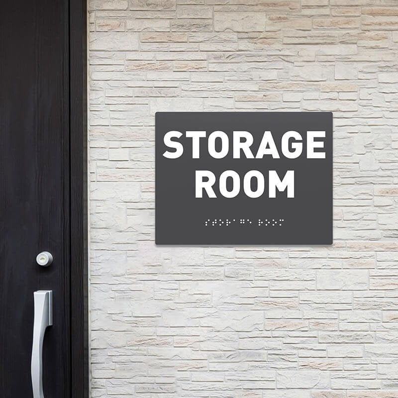 Custom ADA sign for a storage room
