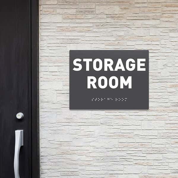 Custom ADA sign for a storage room