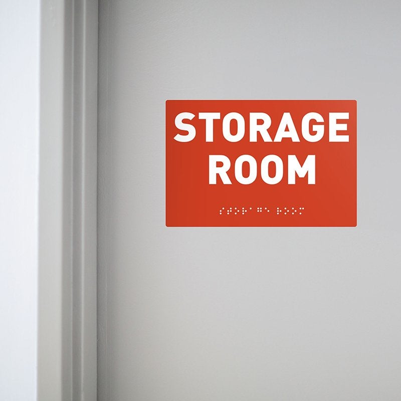 Custom ADA sign for a storage room