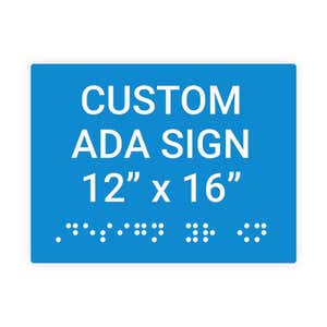 Custom ADA Sign Horizontal 12" x 16"