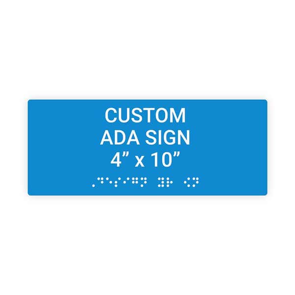 ADA 4" x 10" Horizontal Sign