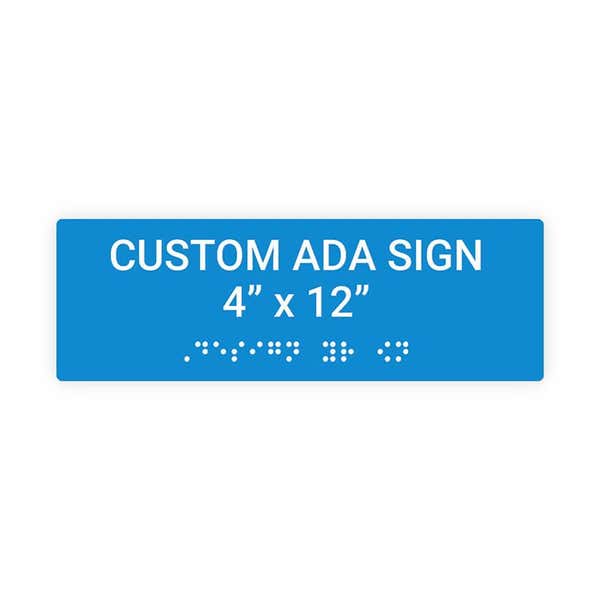 ADA 4" x 12" Horizontal Sign