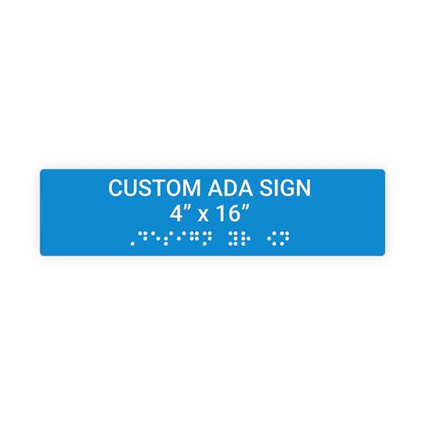 ADA 4" x 16" Horizontal Sign