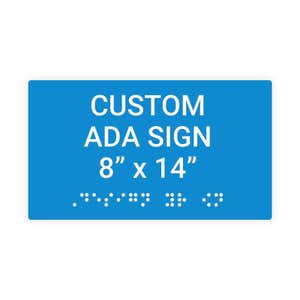 Custom ADA Sign Horizontal 8" x 14"