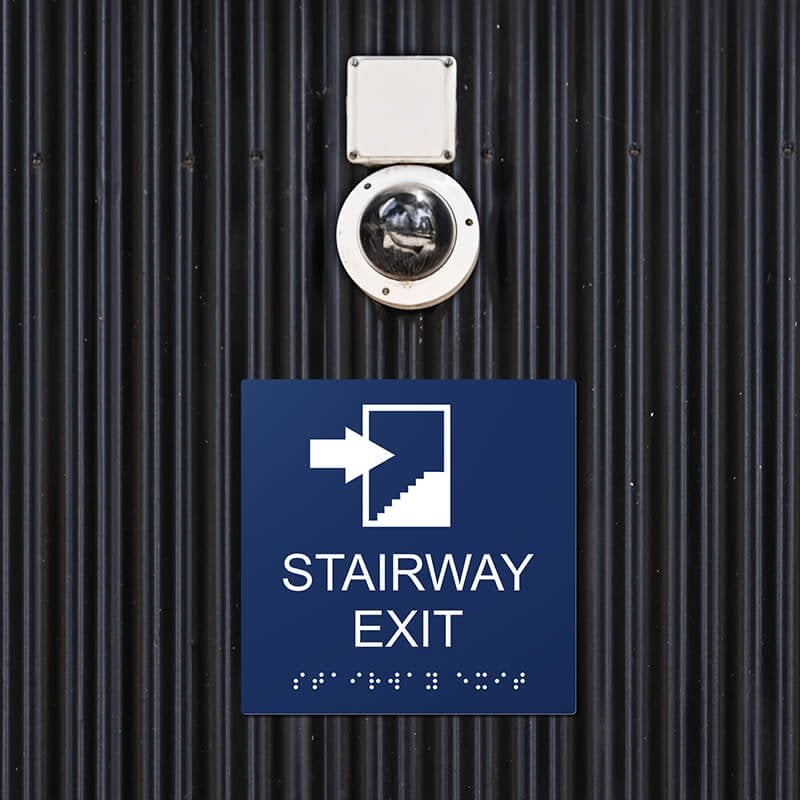Custom ADA sign for a stairway exit Custom ADA sign for a stairway exit