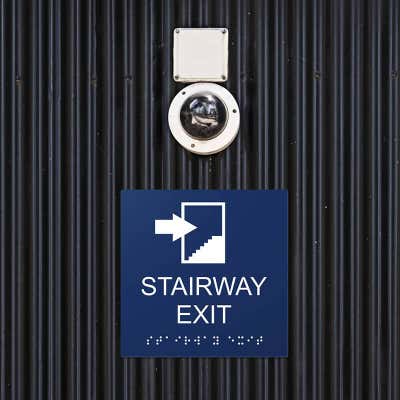 Custom ADA Braille Sign, 6" x 6" (Square) - alternate view