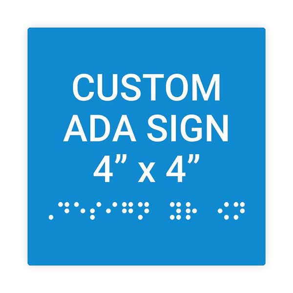 4" x 4" ADA Square Sign