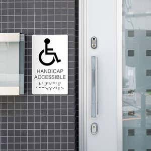 Custom ADA sign for a handicap accessible restroom