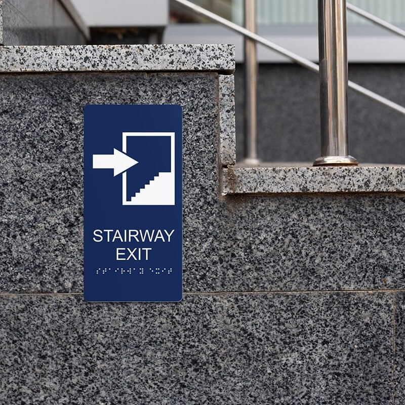 Custom ADA sign for a stairway exit Custom ADA sign for a stairway exit