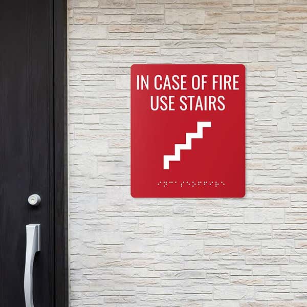 Custom ADA sign for stairs