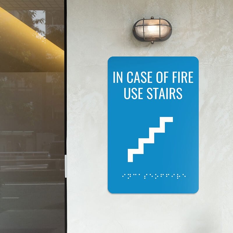 Custom ADA sign for stairs