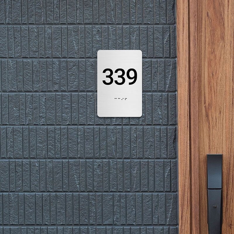 Custom ADA sign for a room number Custom ADA sign for a room number