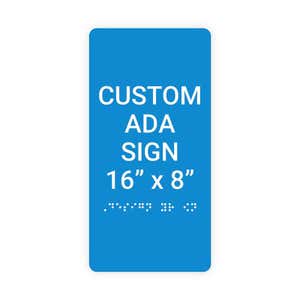 Custom ADA Sign Vertical 16" x 8"