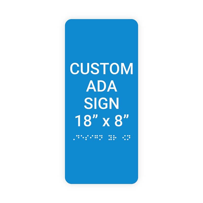 Custom ADA 18" x 8" Vertical Sign