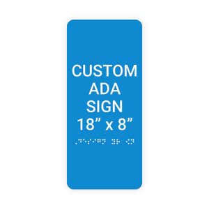 Custom ADA 18" x 8" Vertical Sign