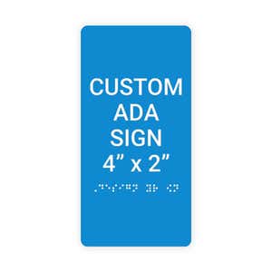 Custom ADA Sign Vertical 4" x 2"