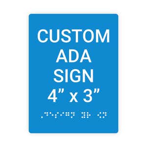 Custom ADA Sign Vertical 4" x 3"