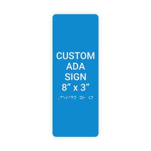Custom ADA Sign Vertical 8" x 3"