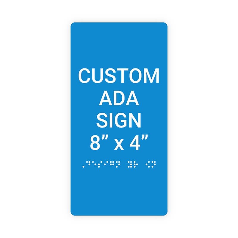 Custom ADA Sign Vertical 8" x 4"